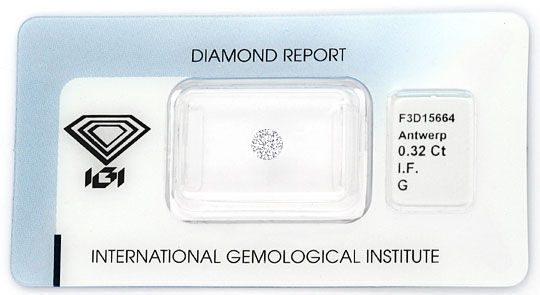 Foto 1 - Diamant 0,32ct Brillant IGI Lupenrein Top Wesselton 2VG, D6080