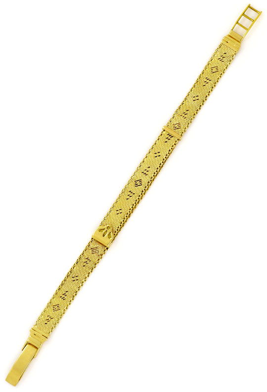 Foto 3 - Antikes Flecht Gelbgoldarmband Längenverstellbar, K2151