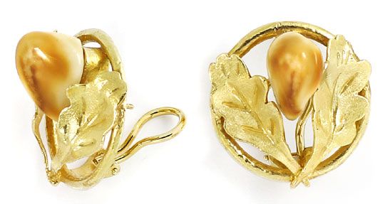 Foto 4 - Grandel Set Ring Ohrringe Kette Brosche Gold, R6610