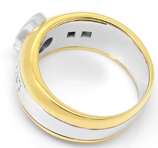 Foto 3 - Ring mit Brillanten und Princess Diamanten Bicolor Gold, S3269