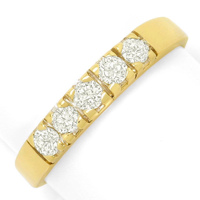 Foto 2 - Diamant Halbmemory Ring 0,50ct Brillanten 18K Gelbgold, S3560
