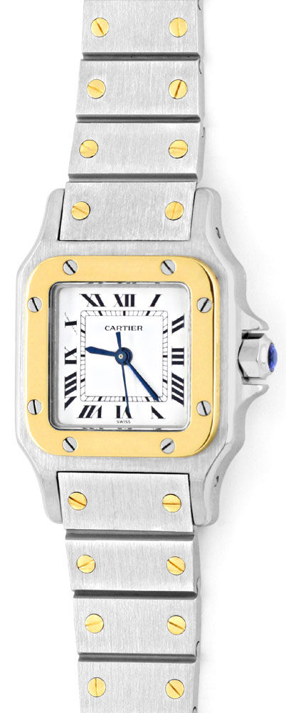 Foto 2 - Santos de Cartier Damen Uhr Automatik Stahl-Gold Topuhr, U1209